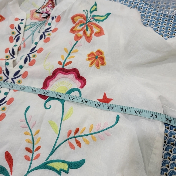 Johnny Was AVERI EASY V-NECK TOP Size XL - Picture 8 of 10